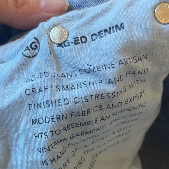 AG SAIGE WIde Leg Crop Blue High Rise Flare Jeans - Picture 5 of 15